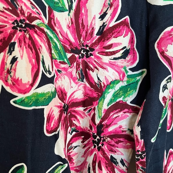 Van Heusen Cotton Floral Tunic Blouse | Size M - Picture 5 of 6